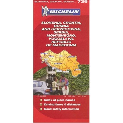 Michelin Map No. 736 Slovenia, Croatia, Bosnia-Herzegovina