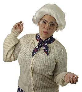Mrs. Doubtfire Grandma White Costume Wig