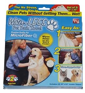 Pet Grooming Wipes : Amazon.com: Water-LESS Pet Bath Towel - As Seen on TV