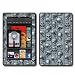 Amazon Kindle Fire Skins Kit - Sick Skulls Crazy AirbrushedGrey Metal Panel Glow - Skins Decals. (This will only fit the Kindle Fire).