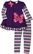 Rare Editions Toddler Girls Striped Legging Set with Butterfly