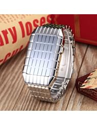Youyoupifa Silver Dial Stainless Steel LED Watch £¨Men£©