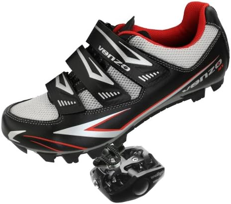 Venzo Mountain Bike Bicycle Cycling Shimano SPD Shoes + Pedals & Cleats