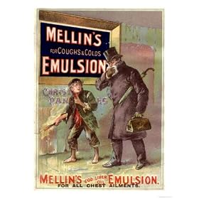 Mellin's Emulsion Coughs, Colds and Flu Medicine, UK, 1890 Giclee Poster Print, 12x16