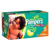 Pampers Baby Dry Diapers, Size 5, 116 Count