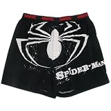 Spider-man Black Spider Print Cotton Boxer Shorts for Men