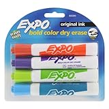 Expo Original Chisel Tip Dry Erase Markers, 4 Colored Markers (83080)