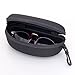 Portable Eye Glasses Sunglasses Zipper Protector Box Hard Case,Black
