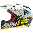 O'Neal Racing 5 Series Villain Youth Boys Off-Road/Dirt Bike Motorcycle Helmet w/ Free B&F Heart Sticker Bundle - Large
