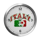 IMAGE OF Modern Wall Clock Italy Italian Soccer Grunge - Italian Flag