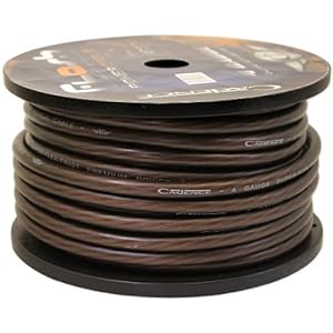 Cadence 4G150-BLACK 4 Gauge 4 Foot Black Amp Power Wire w/ Cool Cable Technology (Cut from a 150 Foot Spool)