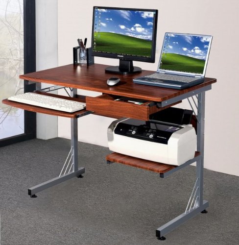 Sharper Image SI2718-M615 Computer Workstation with 3-Port USB Hub , Wood Grain