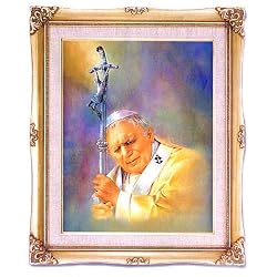 Pope John Paul II - Framed Art, 16" x 20" - Artwork by Cromo N.B., Italy