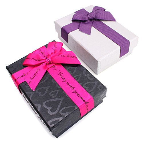 Beadnova Rectangle Jewellery Gift Boxes Bowknot Cardboard Paper Boxes For Pendant Box Assorted Color