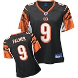 Carson Palmer Black Reebok Replica Cincinnati Bengals Women's Jersey - Large
