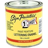 1-Shot 199-L Lettering Enamel Black 4 Ounce