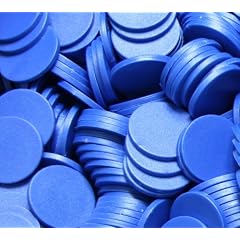 100 Einkaufswagenchips in 14 Farben zum TOP-Preis!! - (Variante Blau)
