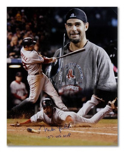 Mike Lowell Boston Red Sox - MVP Collage - Autographed 16x20 Photograph with 2007 World Series MVP Inscription