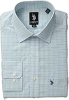 U.S. Polo Assn. Men's Green-Check Shirt