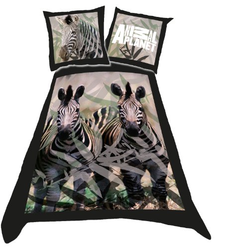 Belltex 5414629461558 Bettw&auml;sche Animal Planet Zebra 135 x 200 + 80 x 80 cm