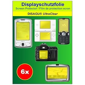 Ultra Clear Displayschutz Schutzfolie 6er Set für TomTom XXL IQ Routes