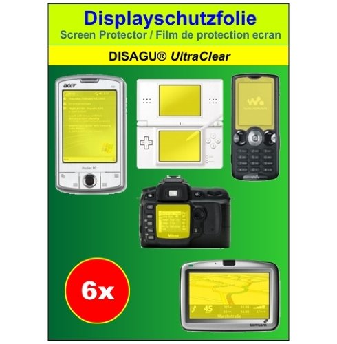 6x Ultra Clear Displayschutzfolie für Navigon 42 Plus
