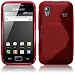 SAMSUNG GALAXY ACE S5830 RED "S" CURVE GEL SKIN CASE / COVER PART OF THE QUBITS ACCESSORIES RANGE PART OF THE QUBITS ACCESSORIES RANGE