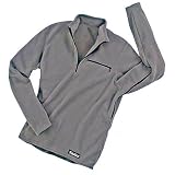 TAIGA Men's Polartec Microfleece SPORT Long-sleeved Zip Sports Shirt, Charcoal, MADE IN CANADA