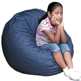 2-feet Denim Cozy Sac Bean Bag Chair Love Seat