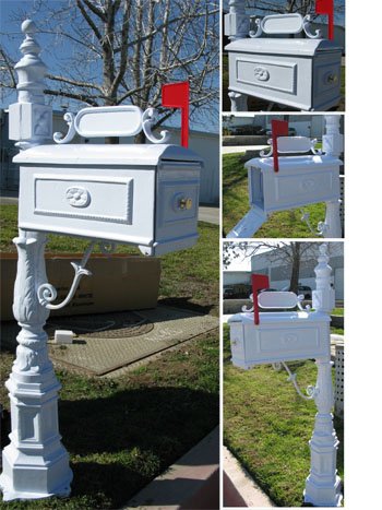 New Cast Aluminum Mailbox Mail Box Heavy Duty Home Security