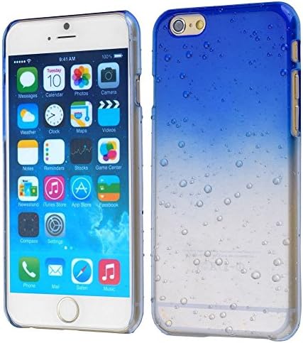 HeartAcc iPhone 6 Plus Case New Fashion Hard PC Cute Waterdrop Raindrop Case for iPhone 6 5.5 inch Cover Case-7 Colors (Blue)