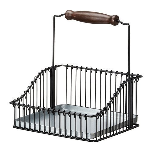 Ikea Steel Wire Basket with Handle 102.381.48, 7.75inch, Black New eBay