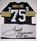 Joe Greene Pittsburgh Steelers NFL Autographed Throwback Jersey with HOF 87 Inscription