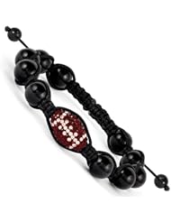 Swarovski Elements Norman Spirit Football & Onyx Macrame Bracelet