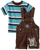 Little Rebels Baby-boys Infant Monkey Rock 2 Piece Shortall Set