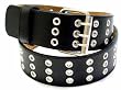 MENS/WOMENS THREE METAL ROW CARGO LEATHER BELTS