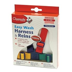 Clippasafe Easy Wash Harness & Reins (Multi-Coloured)