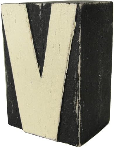 Alphabet Letters Handpainted Wood Block Individual Letter, V