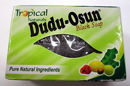 Dudu Osun Black Soap - Original African Organic Raw Herbal Natural Pure Exfoliating Face And Body Wash With Shea Butter, Vitamin E and Aloe - Good for Hair, Eczema, Acne, Psoriasis, Ringworm, Dry Scalp and Dandruff. 150g Per Bar. Pack of 3
