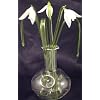 Glass Flowers gift in a vase snowdrops