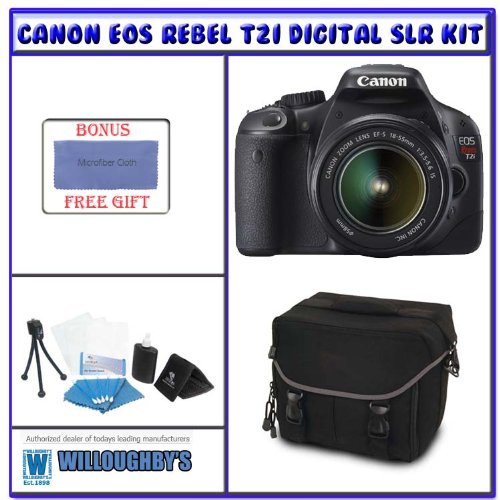 Canon Rebel T2i 18.0 MP Digital SLR w/ Canon 18-55mm IS Lens + Shooter Package K# 1