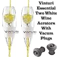 Vinturi Essential Two White Wine Aerators VIN6701 With Vacum Plugs
