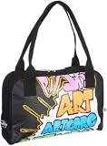 Poodlebags young art graffity - the statement - ARTCORE 340211LB, Sac &agrave; main mixte adulte - Noir - V.9