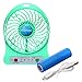 Magicooler Mini Fan Pocket Size 4-inch Vanes 3 Speeds Electric Portable Mini fan Desktop Fan Battery/ USB Powered Laptop PC Mute Cooler Cooling Operated Cool Cooler Fan Beat Heatwaves Pefect For Outdoor /Hiking/ Camping /Daily use (GREEN)