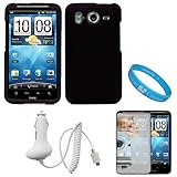 Black Durable Protective Rubberized Crystal Hard Case Cover for AT&T Wirele ....