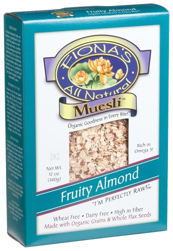 Fiona's All Natural Granola, Organic Fruity Almond Muesli, Wheat-Free, 12-Ounce Boxes... by Agave Nectars