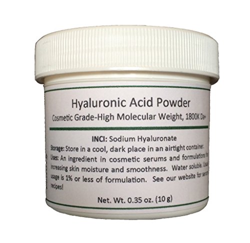 Pure Hyaluronic Acid Serum Powder (High Molecular Weight Sodium Hyaluronate). Popular Ingredient For Homemade Serums & Other Skin Care Products. 10 grams