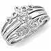 14K White Gold Designer Style Ring Guard Enhancer