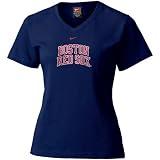 Nike Boston Red Sox Navy Ladies Ligature Arched T-shirt