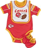Kansas City Chiefs Newborn Creeper, Bib and Bootie Set - 6-9 months
